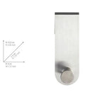 WENKO CELANO Duschhaken Spiegelhaken mit 1 Haken Edelstahl Rostfrei 4 x 12 cm