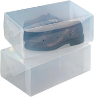 WENKO Aufbewahrungsbox für Schuhe, 2er Set, transparente Aufbewahrung