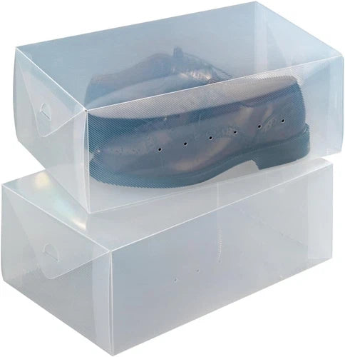 WENKO Aufbewahrungsbox für Schuhe, 2er Set, transparente Aufbewahrung