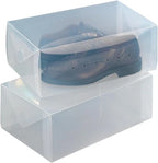 WENKO Aufbewahrungsbox für Schuhe, 2er Set, transparente Aufbewahrung