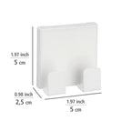 WENKO Handtuchhaken Ovaro Duo Wand Edelstahl Selbstklebend Ohne Bohren Weiß