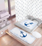 Kleine Wolke Duscheinlage Anchor Kunststoff Blau 55 x 55