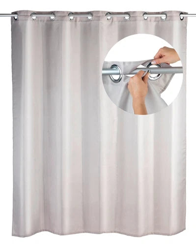 WENKO Dusche Vorhang 200 x 180 cm Badewannen Comfort Wannen inkl. Ringe Hängen