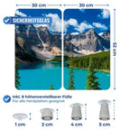 MAXIMEX 2er Set Glas Herd Abdeck Platten BERGSEE Schneide Bretter Küchen Ablagen