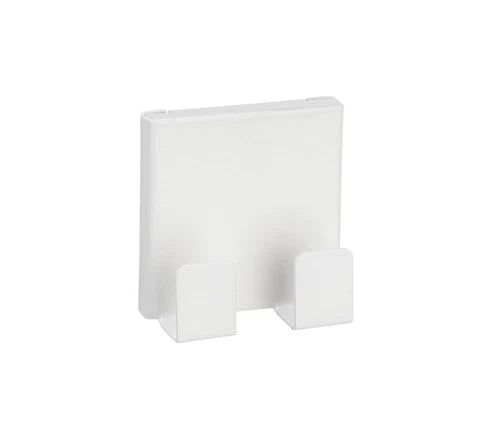 WENKO Handtuchhaken Ovaro Duo Wand Edelstahl Selbstklebend Ohne Bohren Weiß