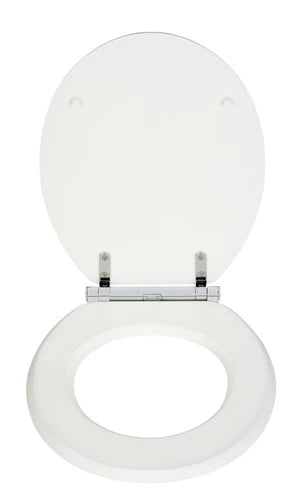 WENKO WC Sitz MDF Toilettensitz Klobrille Absenkautomatik Oval Weiß Matt