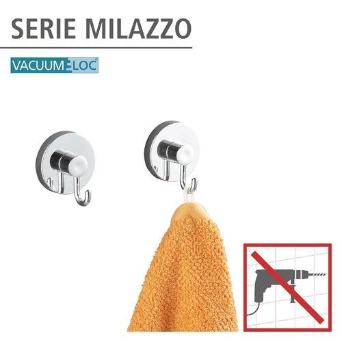 WENKO 2er Set Wand Haken Handtuch Halter Garderoben Bad Küchen WC ohne Bohren