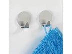WENKO Rund-Haken Wandhaken Klebehaken, Edelstahl matt, 2er Set Selbstklebend