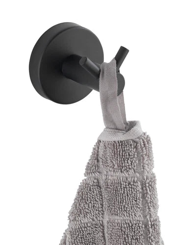 WENKO Wand Haken Duo BOSIO Bad Handtuch Halter Dusche Doppel Bad WC Küchen