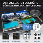 MAXIMEX 2er Set Glas Herd Abdeck Platten BERGSEE Schneide Bretter Küchen Ablagen