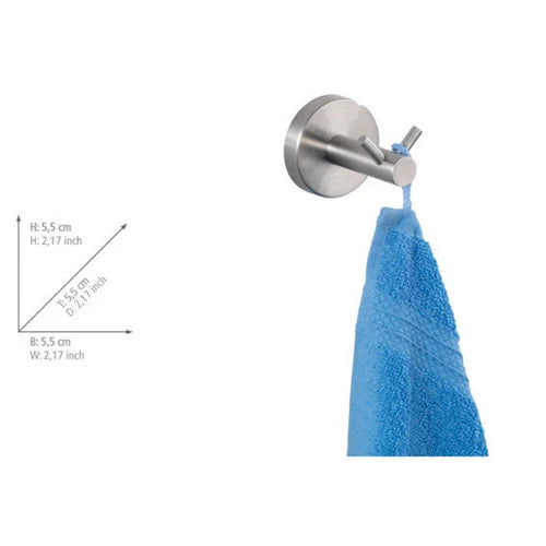 WENKO Wand Haken Handtuch Halter Edelstahl Bad WC Garderoben Kleider BOSIO matt