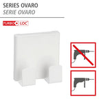 WENKO Handtuchhaken Ovaro Duo Wand Edelstahl Selbstklebend Ohne Bohren Weiß
