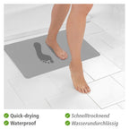 Schnelltrocknende Badematte Grau, aus 100 % Polyester
