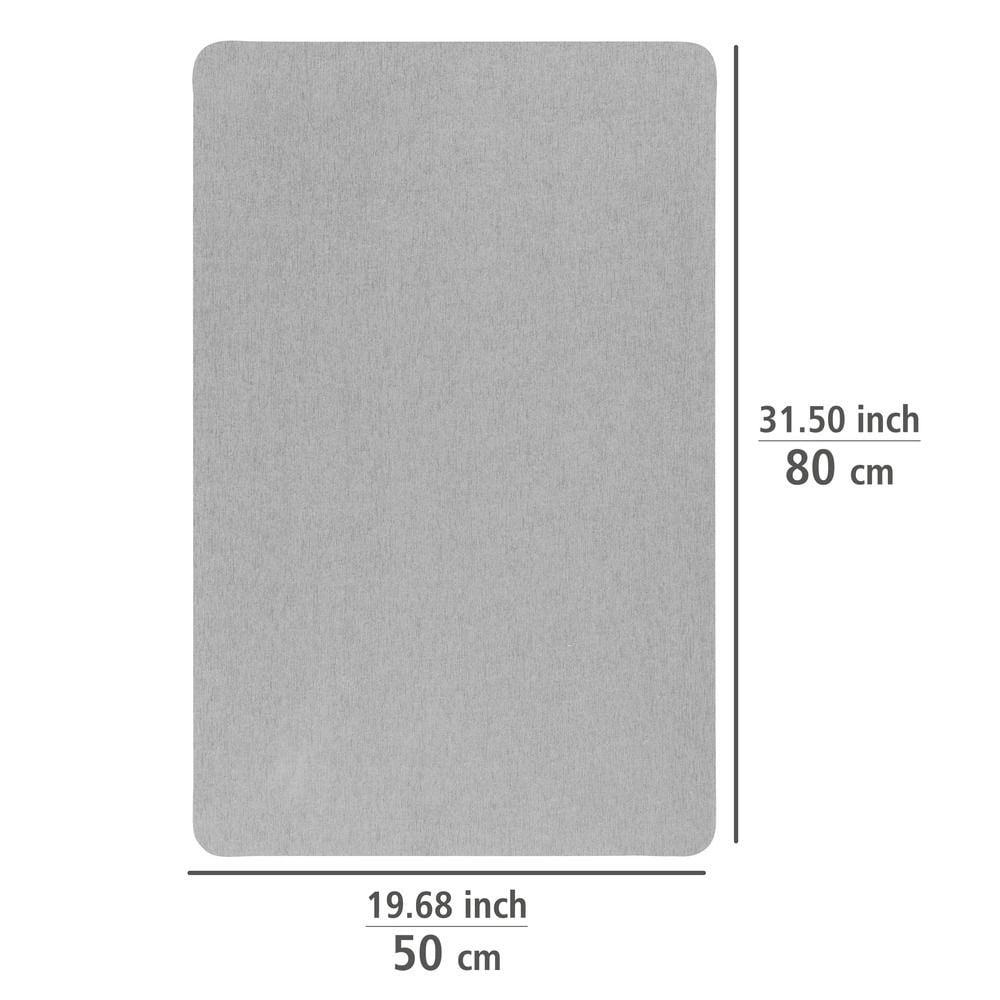 Schnelltrocknende Badematte Grau, aus 100 % Polyester