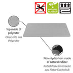 Schnelltrocknende Badematte Grau, aus 100 % Polyester