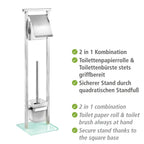 Stand WC-Garnitur Mod. Debar Edelstahl, aus rostfreiem Edelstahl