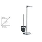 Stand WC-Garnitur Mod. Parus Edelstahl glänzend, 2in1 Kombination aus glänzendem Edelstahl