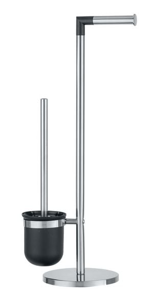 Stand WC-Garnitur Mod. Parus Edelstahl glänzend, 2in1 Kombination aus glänzendem Edelstahl
