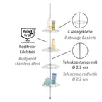 Teleskop-Duschecke Mod. Prea Edelstahl, aus rostfreiem Edelstahl