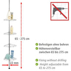 Teleskop-Duschecke Mod. Prea Edelstahl, aus rostfreiem Edelstahl