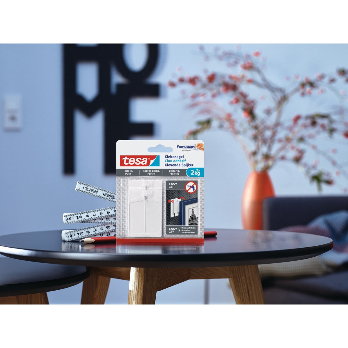 tesa Powerstrips Klebenagel für Tapeten und Putz