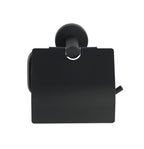 Toilettenpapierhalter Edelstahl Mod. Bosio Black matt mit Deckel, rostfrei