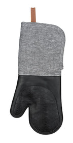 Topfhandschuhe Silikon Mod. Ada Schwarz, 2er, hitzebeständige Silikon-Kochhandschuhe