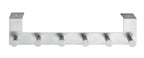 Türgarderobe Edelstahl Mod. Celano 4 cm, 6 Haken, für Türfalzstärken bis 4 cm
