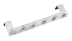 Türgarderobe Edelstahl Mod. Celano 4 cm, 6 Haken, für Türfalzstärken bis 4 cm