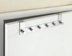 Türgarderobe Edelstahl Mod. Celano 4 cm, 6 Haken, für Türfalzstärken bis 4 cm