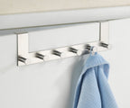 Türgarderobe Edelstahl Mod. Celano, 6 Haken, für Türfalzstärken bis 2 cm