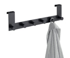 Türgarderobe Mod. Celano Schwarz, 6 Haken, für Türfalzstärken bis 2 cm