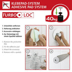 Turbo-Loc® Eckregal 2 Ablagen, Befestigen ohne bohren