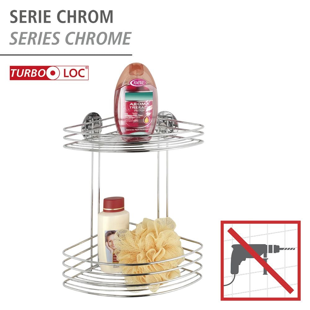 Turbo-Loc® Eckregal 2 Ablagen, Befestigen ohne bohren