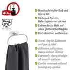 Turbo-Loc® Handtuchring Mod. Orea Matt, Befestigen ohne bohren