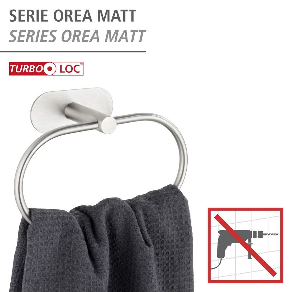 Turbo-Loc® Handtuchring Mod. Orea Matt, Befestigen ohne bohren