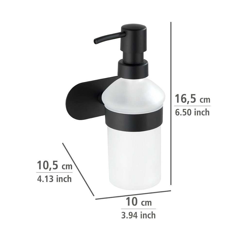 Turbo-Loc® Seifenspender Mod. Orea Black Matt, Befestigen ohne bohren