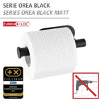 Turbo-Loc® Toilettenpapierhalter Mod. Orea Black Matt, Befestigen ohne bohren