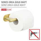 Turbo-Loc® Toilettenpapierhalter Mod. Orea Gold Matt, Befestigen ohne bohren