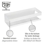 Turbo-Loc® Wandablage Mod. Genova White matt, Befestigen ohne Bohren mit Spezial-Klebepad
