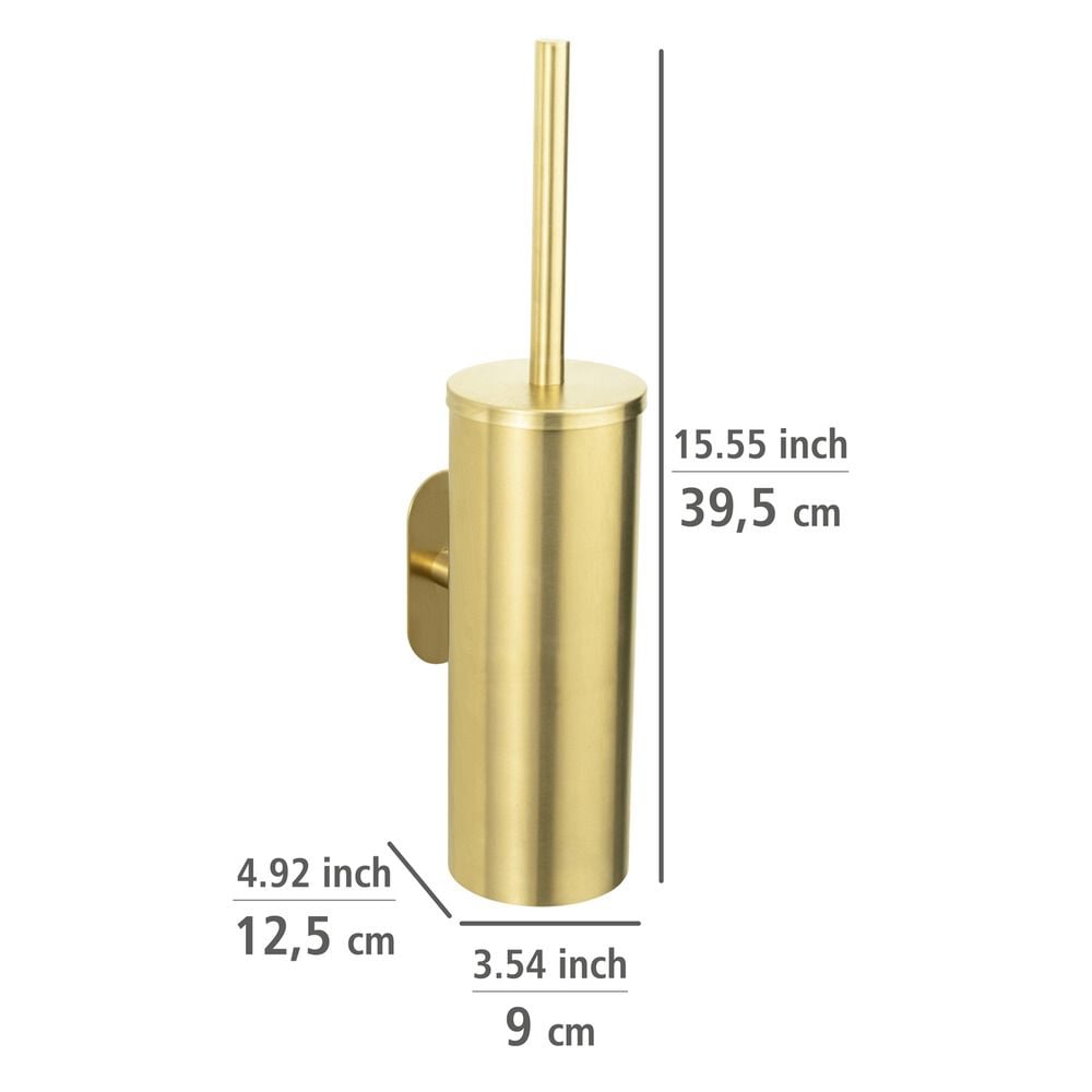 Turbo-Loc® WC-Garnitur Mod. Orea Gold Matt geschlossen, Befestigen ohne bohren