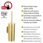 Turbo-Loc® WC-Garnitur Mod. Orea Gold Matt geschlossen, Befestigen ohne bohren