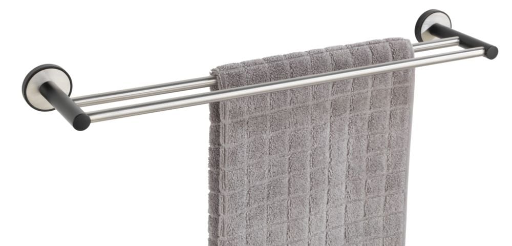 UV-Loc® Badetuchstange Duo Mod. Udine, Befestigen ohne Bohren mit innovativem Klebesystem