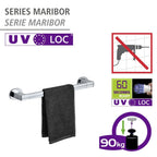 UV-Loc® Badetuchstange Uno Mod. Maribor 40 cm, Befestigen ohne Bohren mit innovativem Klebesystem