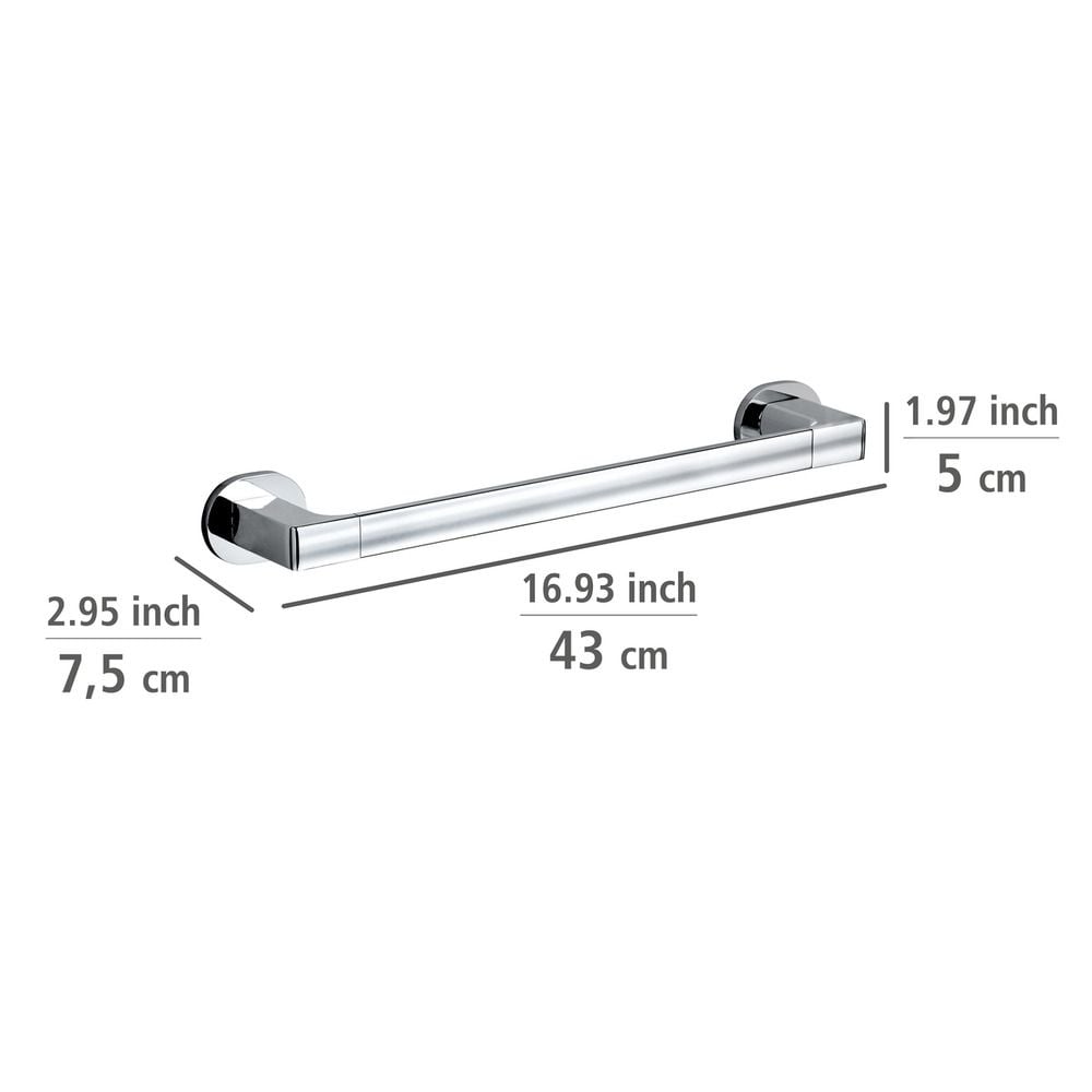 UV-Loc® Badetuchstange Uno Mod. Maribor 40 cm, Befestigen ohne Bohren mit innovativem Klebesystem