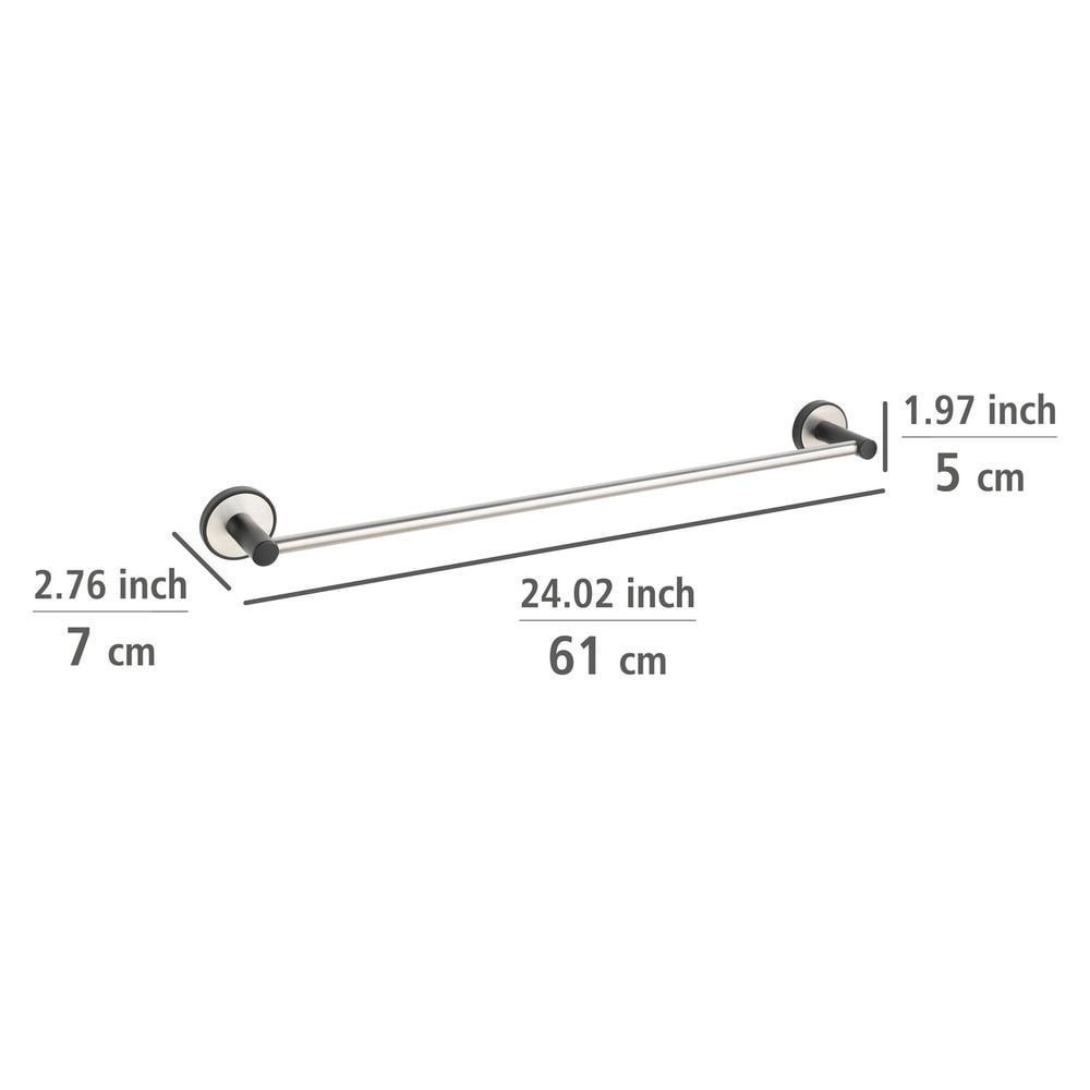 UV-Loc® Badetuchstange Uno Mod. Udine 60 cm, Befestigen ohne Bohren mit innovativem Klebesystem