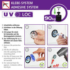 UV-Loc® WC-Garnitur Mod. Maribor, Befestigen ohne Bohren mit innovativem Klebesystem