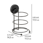 Vacuum-Loc® Haartrocknerhalter Mod. Milazzo Schwarz, Befestigen ohne bohren