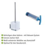 Vacuum-Loc® WC-Garnitur Mod. Quadro Edelstahl, Befestigen ohne bohren