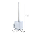 Vacuum-Loc® WC-Garnitur Mod. Quadro Edelstahl, Befestigen ohne bohren